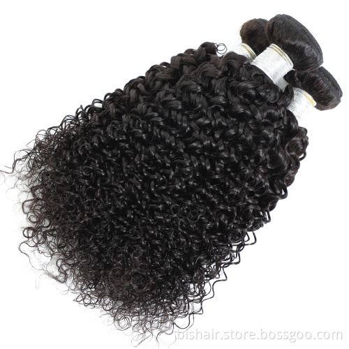 9A Factory Supply 8-24inch Jerry Curly Hair Weaving Natural Black Color 100% Indian Virgin Human Hair Extension Wigs